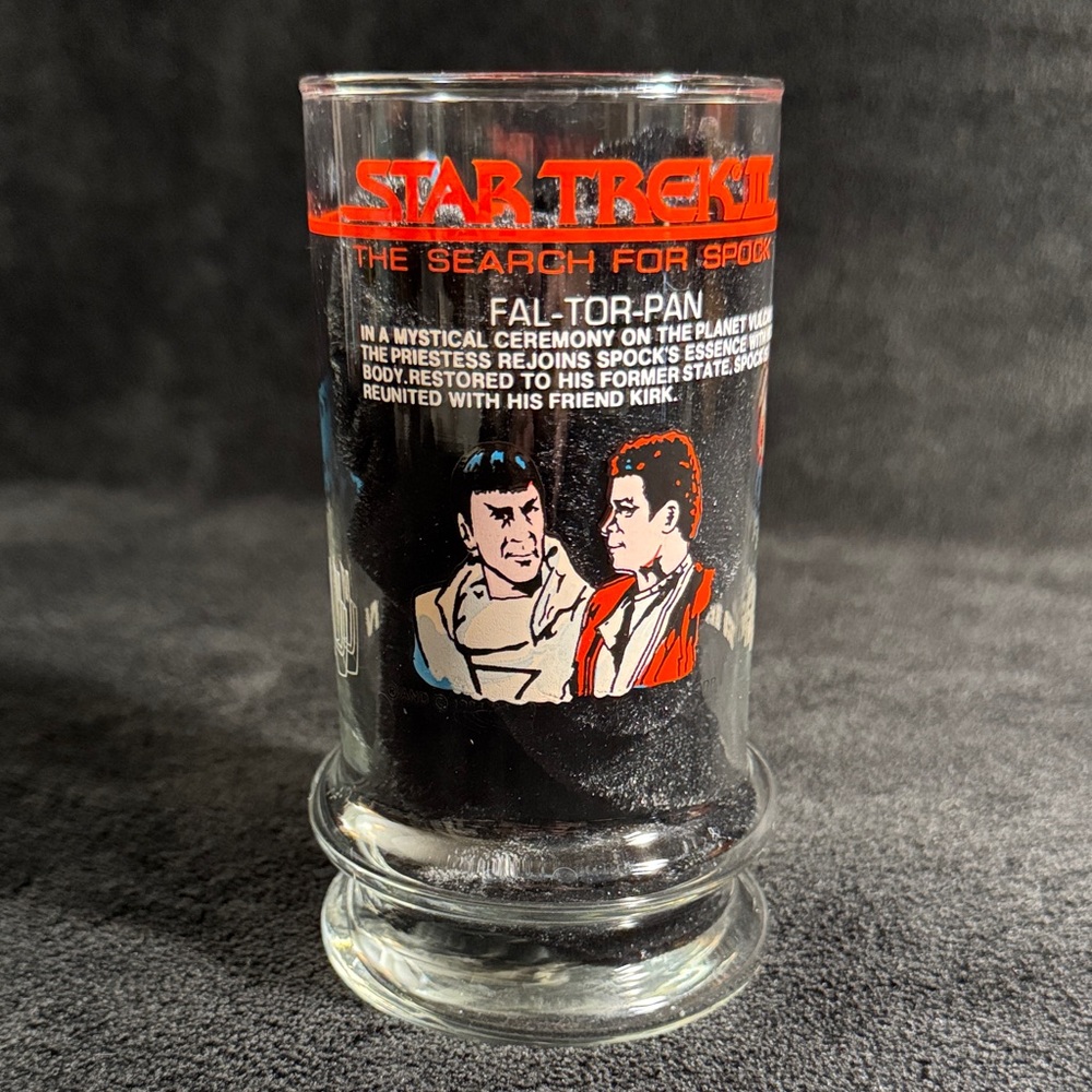 Vintage Star Trek Taco Bell Glass from 1984